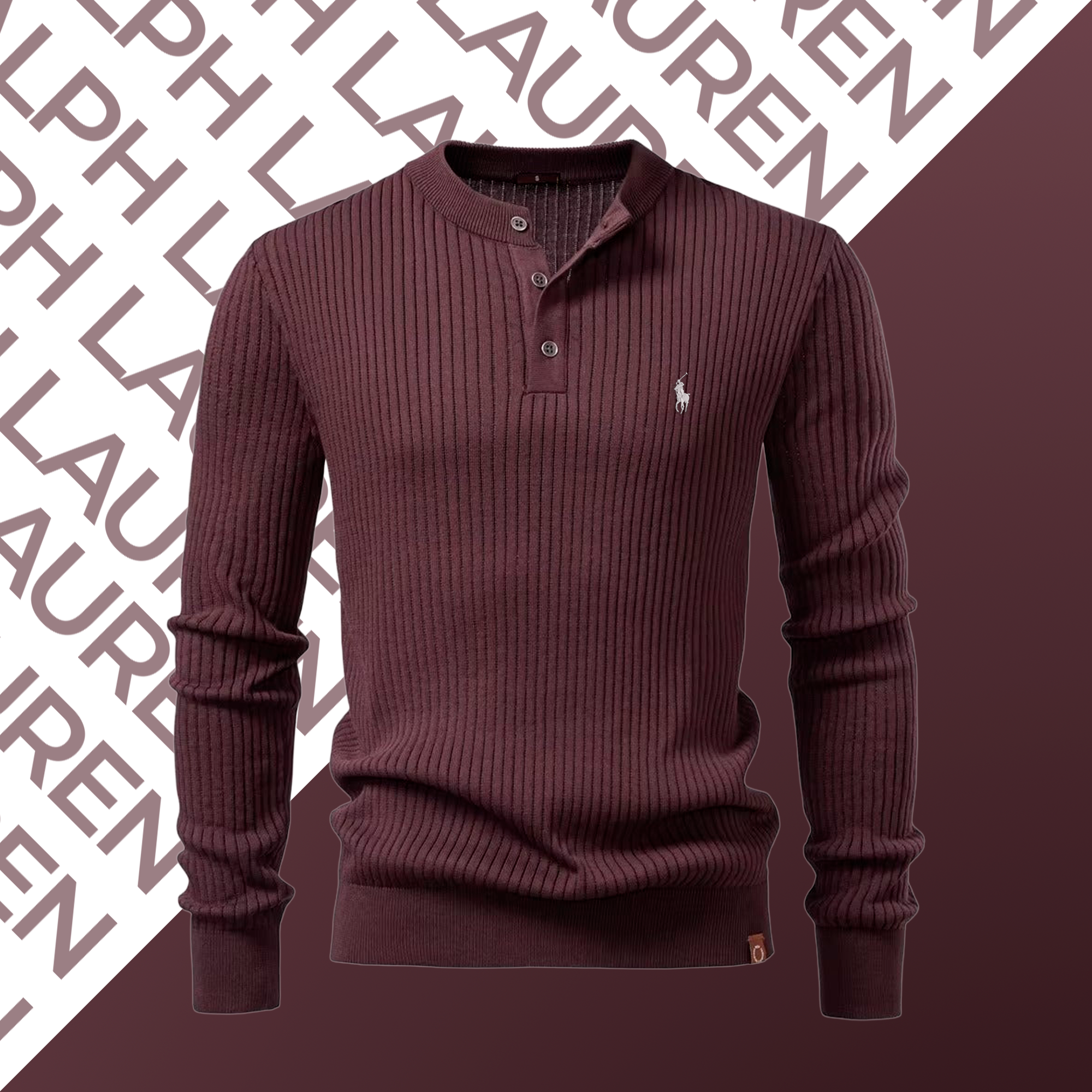 Pull en maille côtelée royale