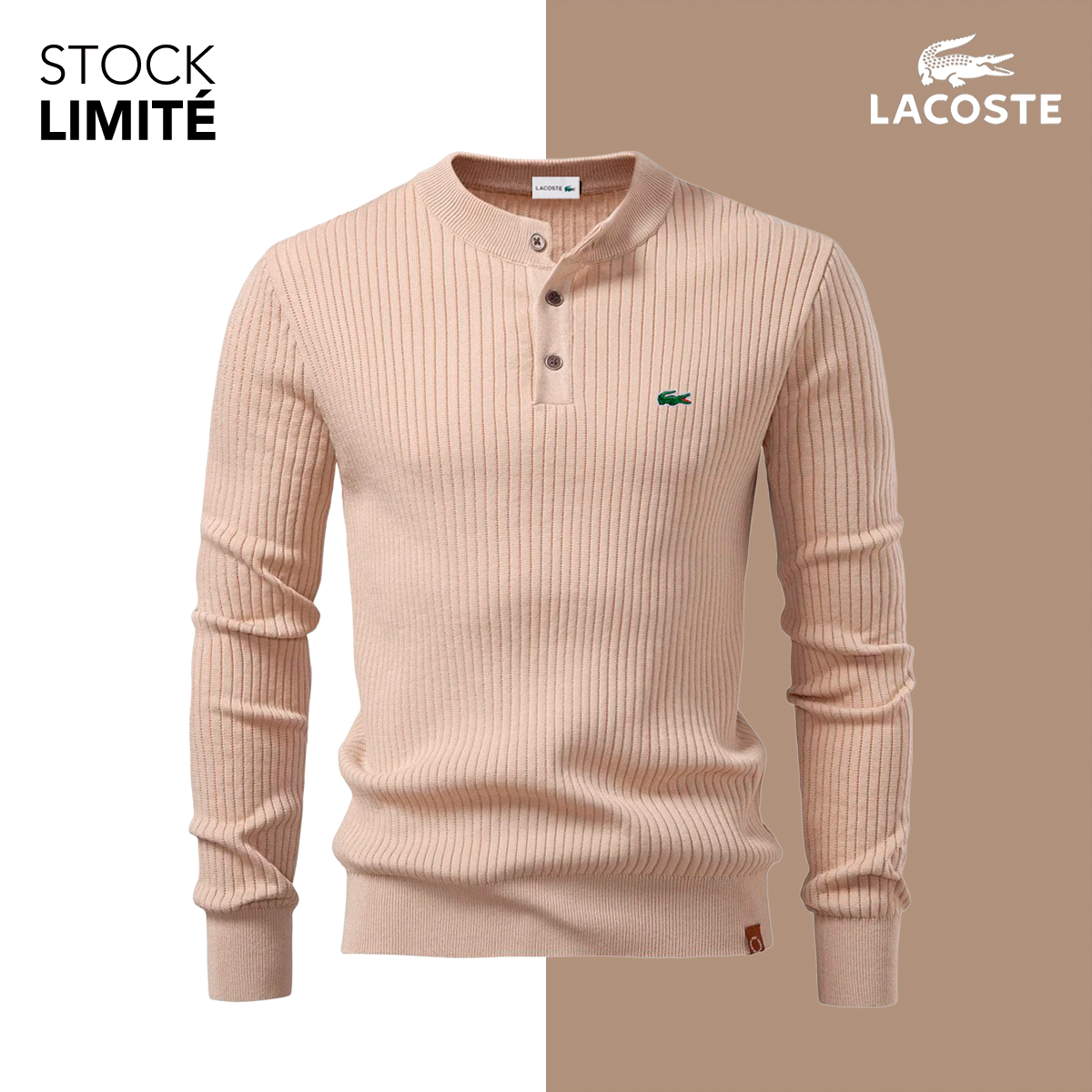 Pull en maille côtelée aristocratique